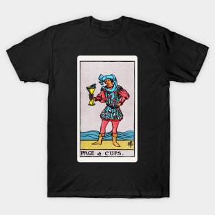 Card #46 - Page Of Cups - Rider Waite Smith Tarot T-Shirt